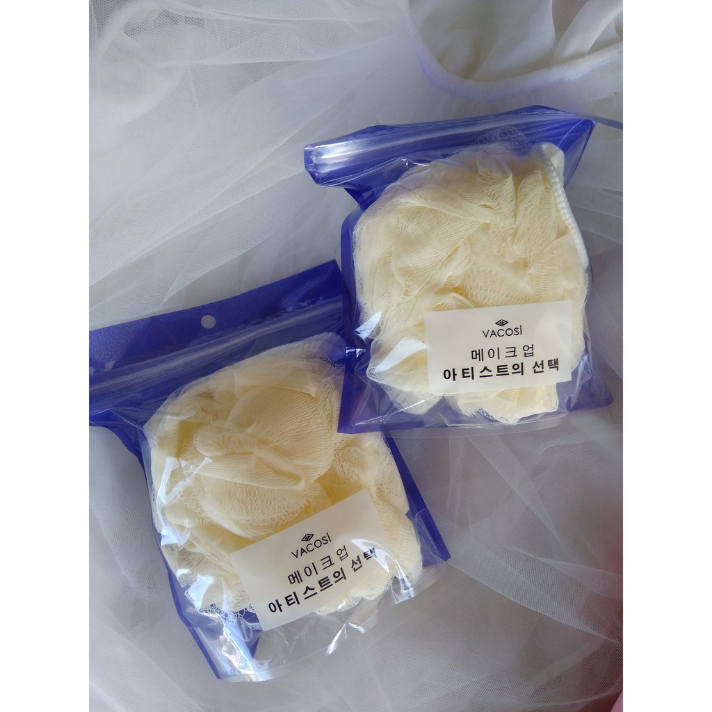 Bông Tắm Vacosi BP21, Bông Tắm Cao Cấp Hàn Quốc Vacosi Plastic Bath Sponge Chính Hãng