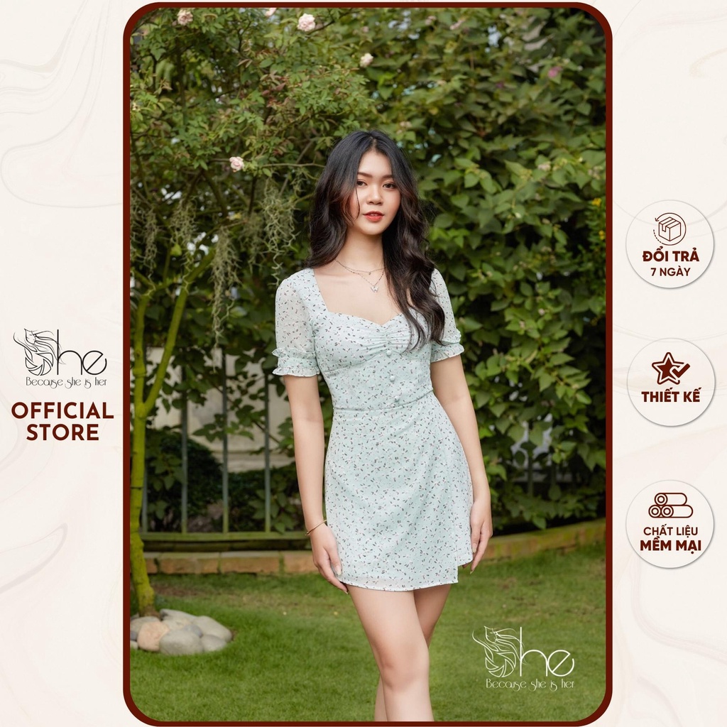 Jumpsuit nữ lụa sọc vằn She, áo liền quần thiết kế tay ngắn sang trọng SJX03