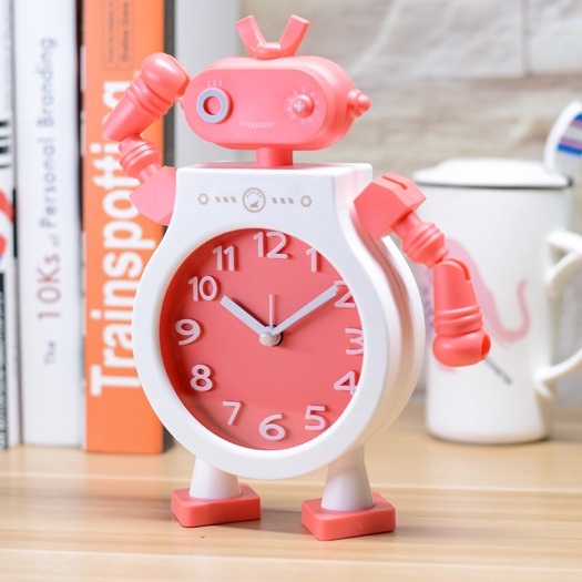 Đồng hồ báo thức để bàn mô hình Robot độc đáo, đồng hồ báo thức dễ thương cho bé