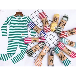 [ Freeship.99k]Bộ kẻ HM cotton len dày đẹp cho bé trai bé gái