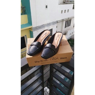Dép sục mủi vuông gót 3 phân H100