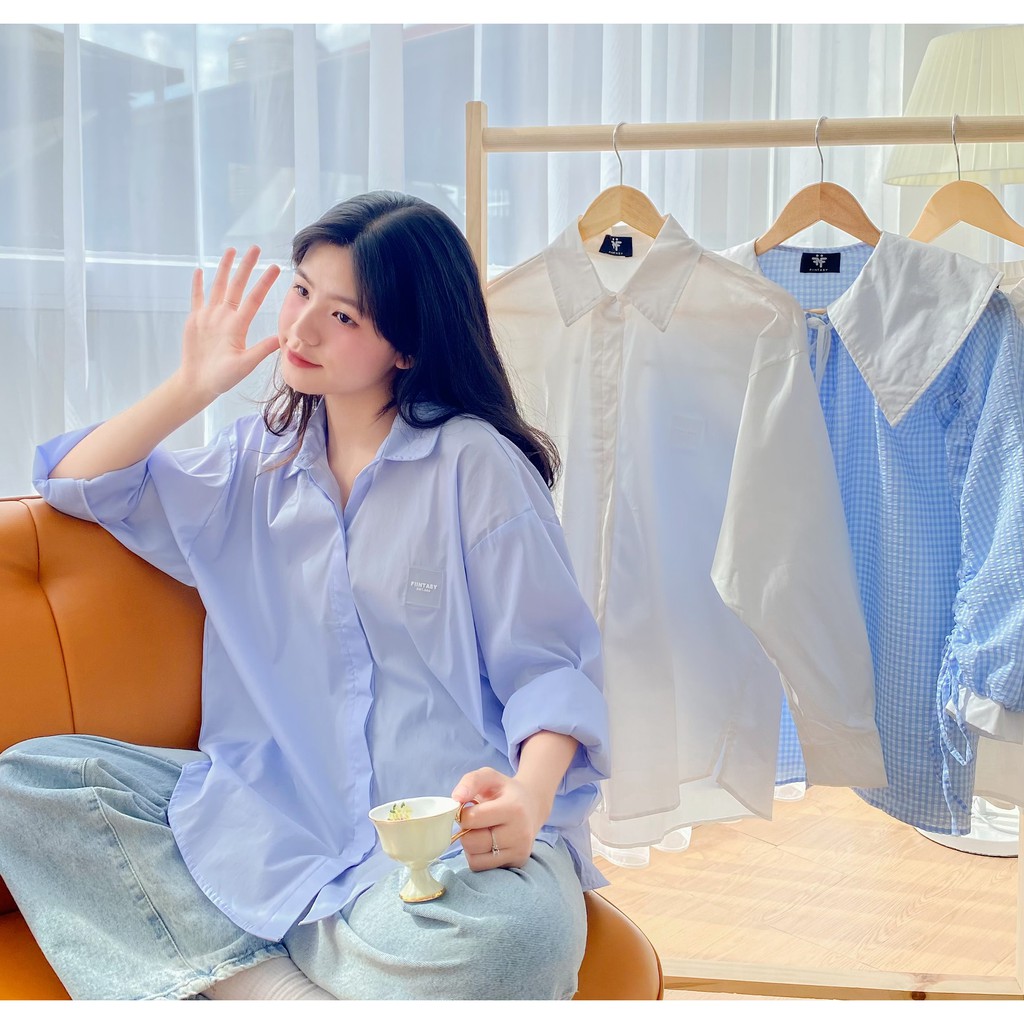 Áo Sơ mi nữ dài tay FIINTASY ENT.666 phong cách Ulzzang Unisex - Made by Fiin