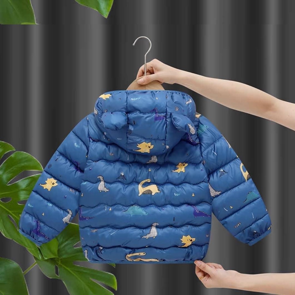 MẪU 2022 ÁO KHOÁC SIÊU NHẸ TAI GẤU CHO BÉ