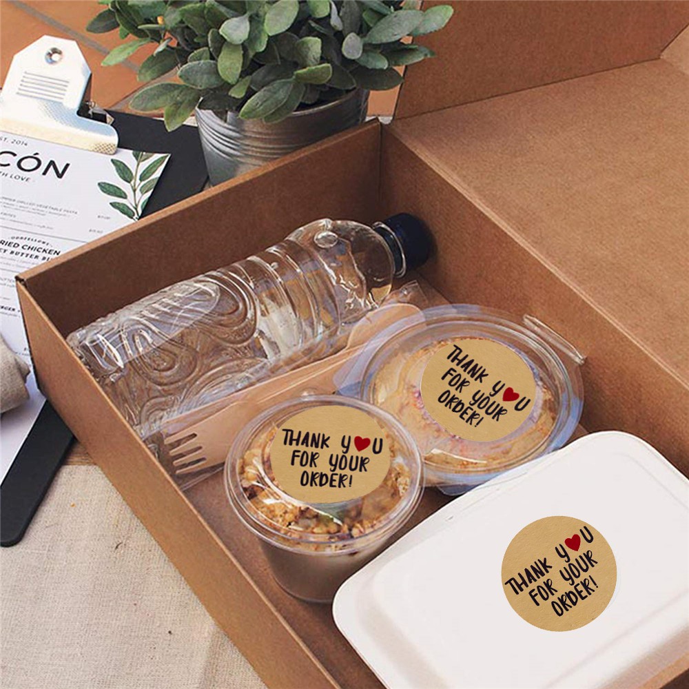 Set 500 Nhãn Dán In Chữ Thank You 2.54 cm