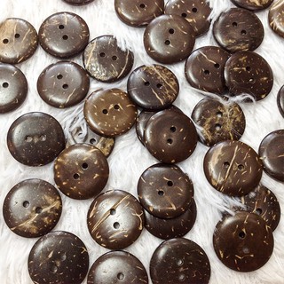 Nút áo gỗ cúc go có vân đính kết trang phục size 2cm