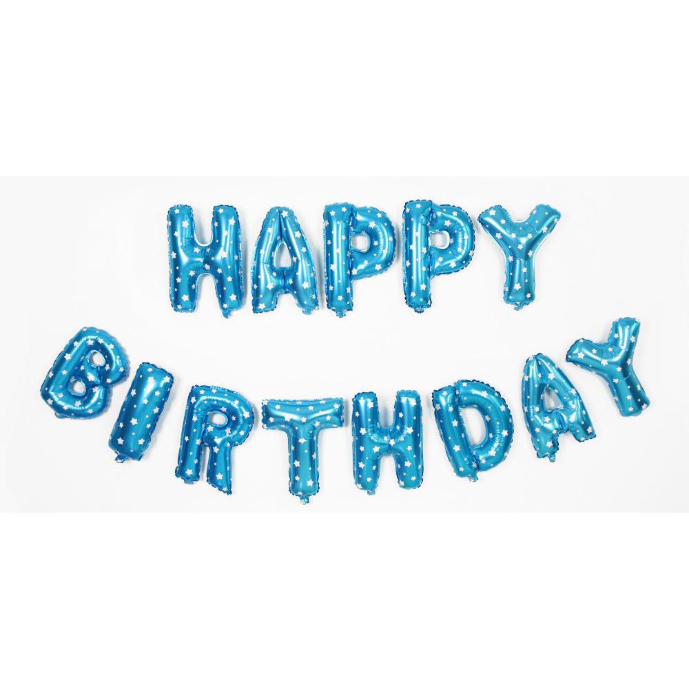 Set bong bóng chữ Happy Birthday size 40cm bịch 1 set bong bóng trang trí sinh nhật Phụ kiện trang trí sinh nhật