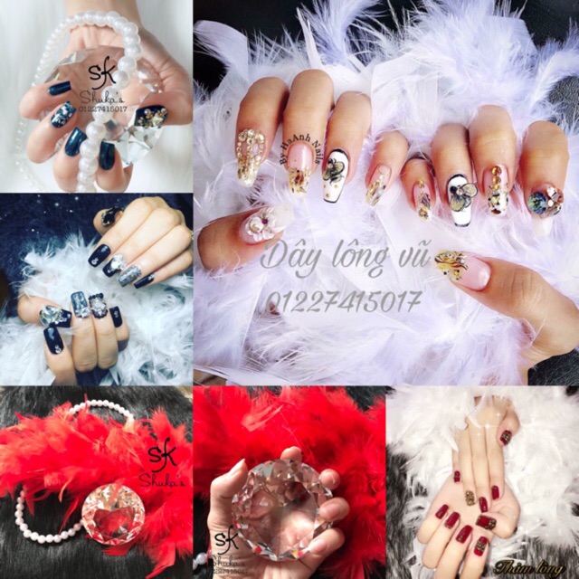 Combo thảm lông chụp nails siêu hot