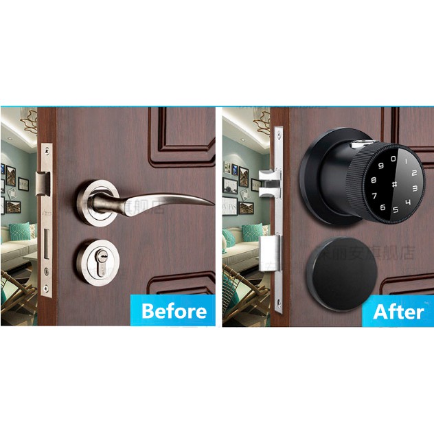 Khóa cửa thông minh DAIYA D2 khóa năm tròn phù hợp cho cửa gỗ, cửa thép
