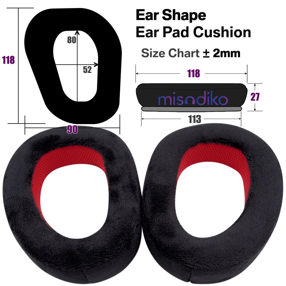 Cặp Mút Đệm Thay Thế Cho Tai Nghe Chụp Tai Sennheiser GSP 670 / 600 / 601 / 602 / 500 / 550