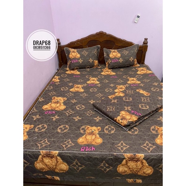 Chăn ga gối phủ trần bông xẻ góc dày dặn chắc chắn