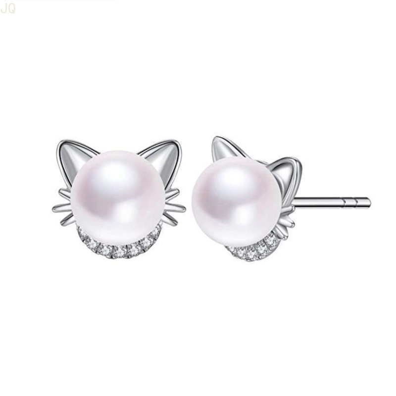 [JQ] Khuyên Tai Dạng Xỏ Hình Mèo Xoắn Dễ Thương Cho Bé Gái