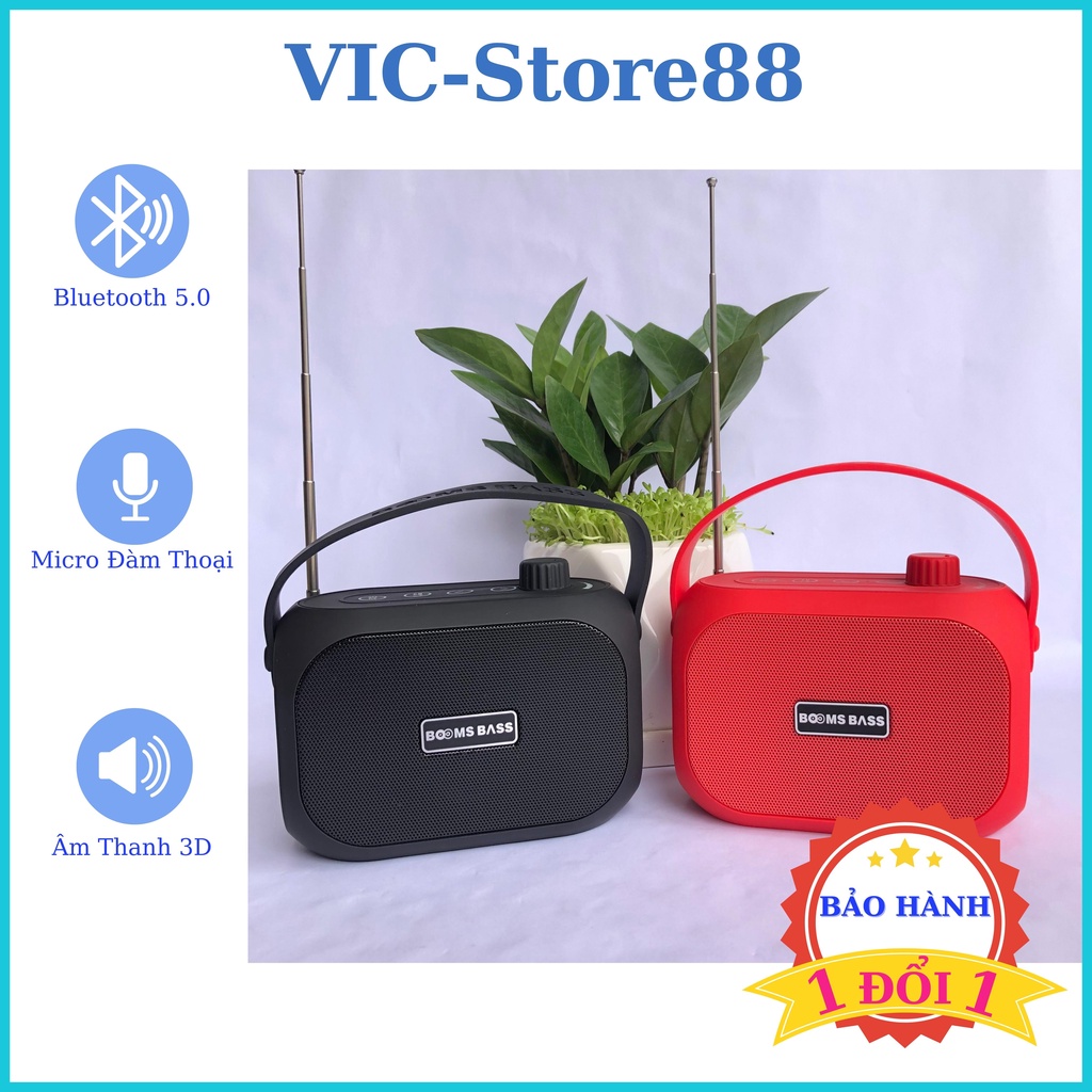 Loa Bluetooth BOOMBASS L15 Mini Nghe nhạc không dây Công suất lớn Âm bass đỉnh cao Hỗ trợ thẻ nhớ Usb Cổng 3.5 BLT 5.0