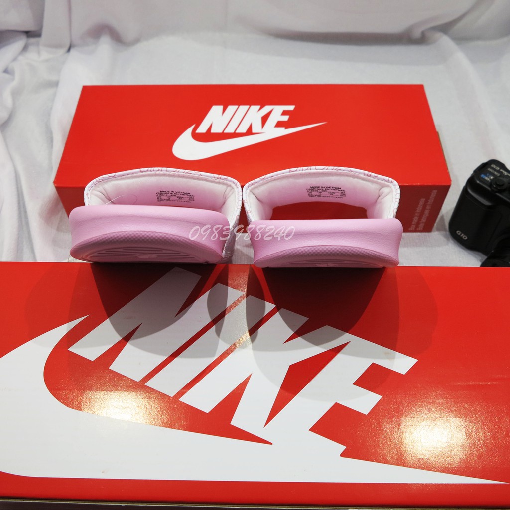 [Hộp Nike] Dép Nike Nk quai ngang nam nữ đầy đủ tem, mác, lót dày, tem size in nhiệt trong lót, tặng hộp hãng.