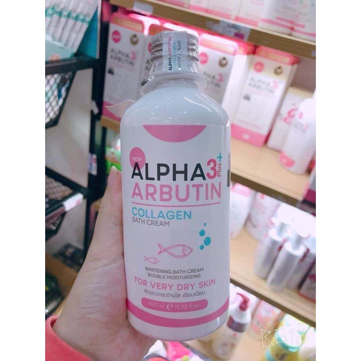 [HCM]Sữa tắm trắng da Alpha Arbutin 3 plus+ Collagen Bath Cream 450ml - Thái lan