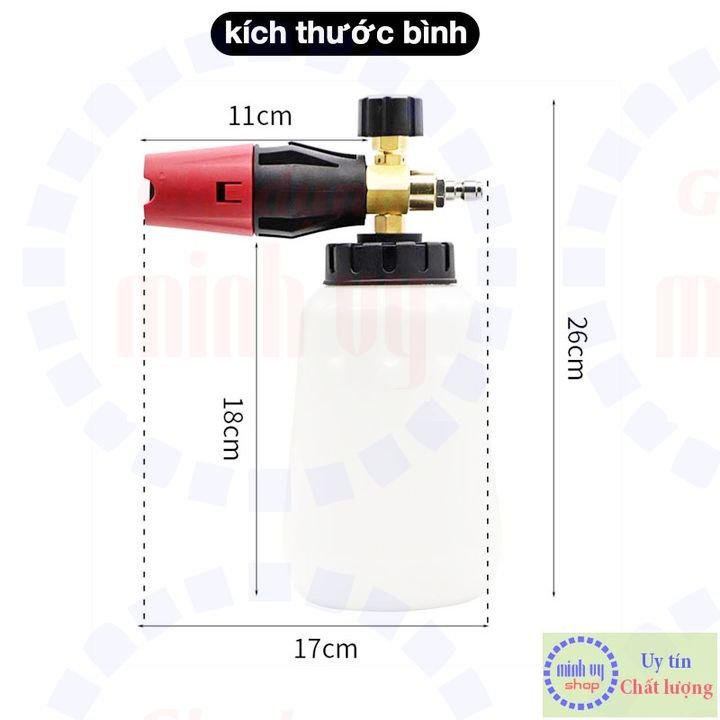Bình phun tạo bọt tuyết 1L cho máy rửa xe ô tô