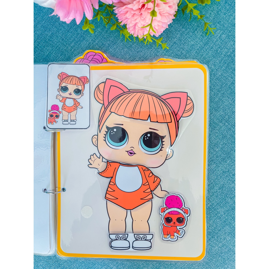Búp bê LOL thời trang, Học liệu bóc dán thay đồ cho búp bê Chibi LOL