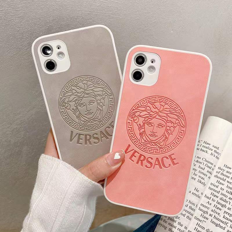 Ốp điện thoại da logo VERSACE cho IPHONE 13 PRO MAX I13 13PRO 11 PRO MAX I11 IX XS XR XS MAX 12PRO 12 PRO MAX