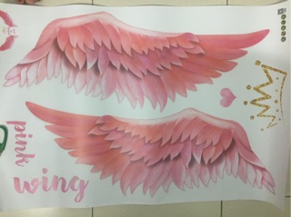Decal dán tường đôi cánh thiên thần