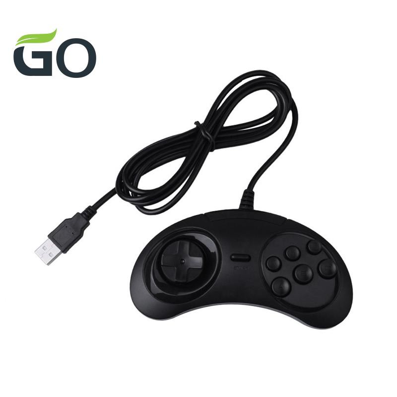 Tay Cầm Chơi Game 6 Nút Usb Cho Sega Bằng Nhựa # G0Vn