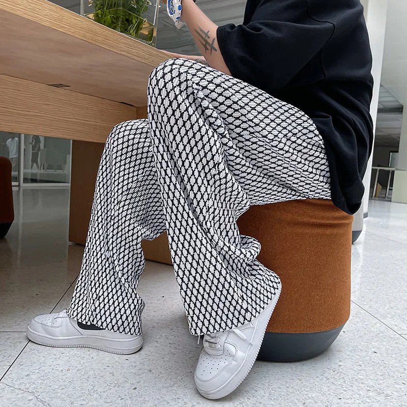 Quần Dài Ống Rộng Họa Tiết Da Rắn Thời Trang Mùa Hè Cho Nam Size M-3XL