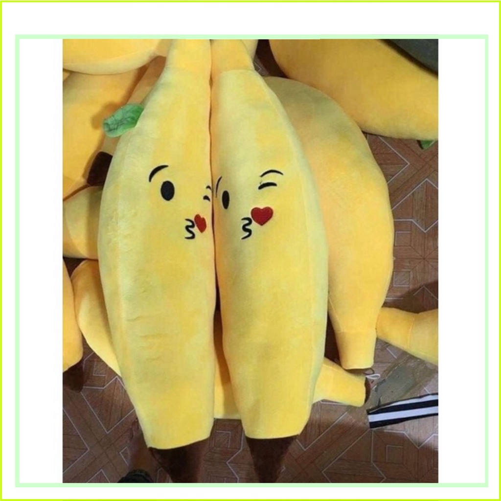 Thú nhồi bông quả chuối, gối ôm hình chuối ngộ nghĩnh đáng yêu size 70cm dễ thương