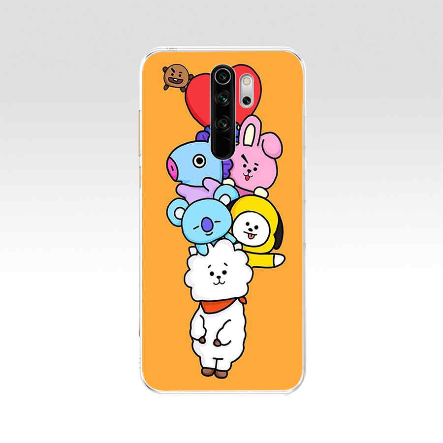 Ốp điện thoại silicon TPU mềm họa tiết BT21 cho Xiaomi Redmi Note 8t 8 Pro 9 Pro 9s Mi Note10