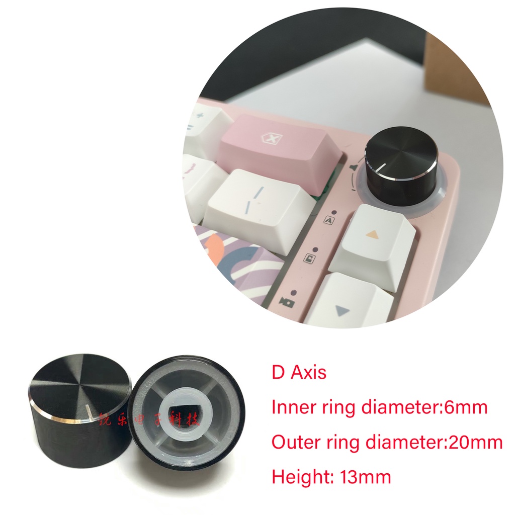 Nút vặn bàn phím cơ kim loại TM680 mechanical keyboard knob 20mm