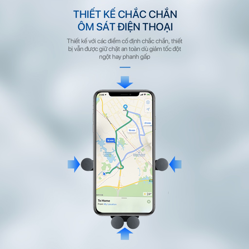 Giá Đỡ Điện Thoại Gắn Ô Tô Robot RT-CH13 Có Thể Xoay 360 Độ Linh Hoạt Phù Hợp Smartphone 4-6.5 Inch - Thiết Kế Trẻ Trung