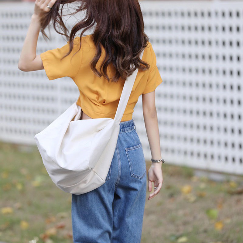 Túi đeo chéo HAZIN trơn cao cấp đi học đi chơi đựng vừa khổ a4 phong cách unisex phù hợp cả nam và nữ HZM07