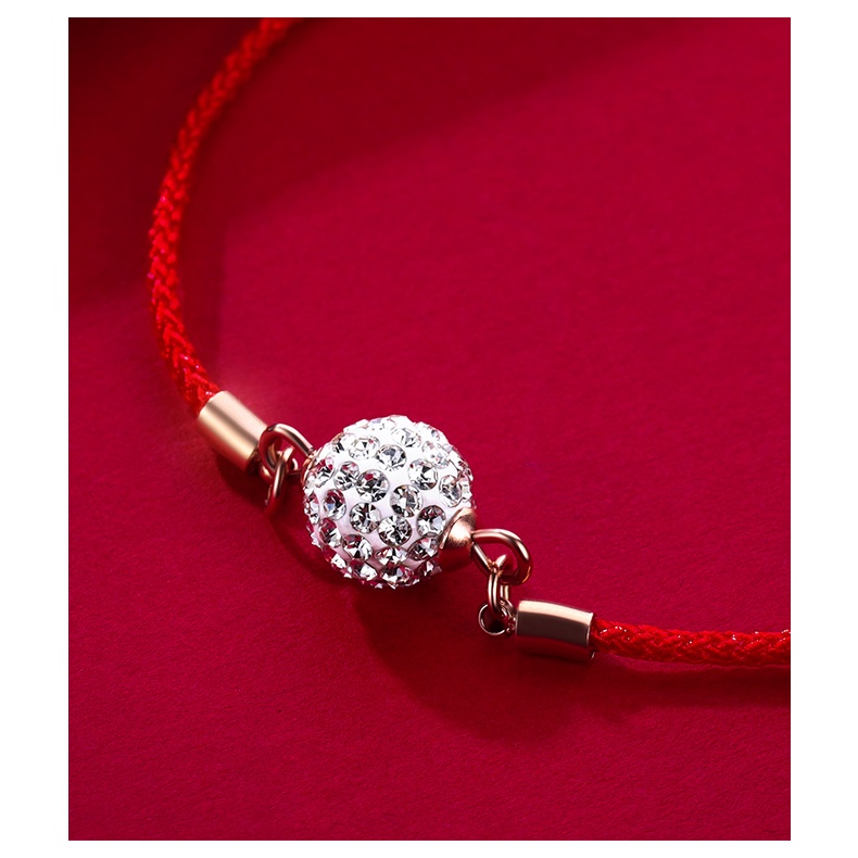 Vòng tay lắc tay nữ titan ngọc chỉ đỏ H14-207 - CAM KẾT KHÔNG GỈ, KHÔNG BAY MÀU - BẢO HÀNH 12 THÁNG