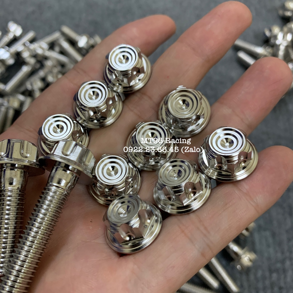 Ốc Salaya 8ly (8mm) Mẫu Phay Thái Lắp Nhiều Vị Trí Chuẩn Inox 304 Siêu Bóng Không Gỉ Sét