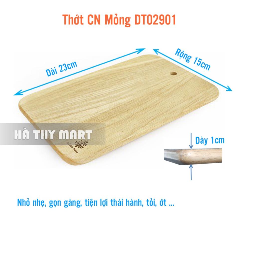 Thớt gỗ Đức Thành hình chữ nhật mỏng DT02901 đẹp