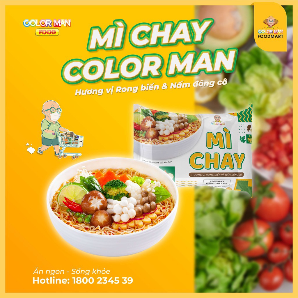 Thùng mì gói Color Man 30 gói mix 3 loại 10 gói Hải Sản - 10 gói Chua Cay sản xuất từ 100% khoai tây - 10 gói Mì chay | BigBuy360 - bigbuy360.vn