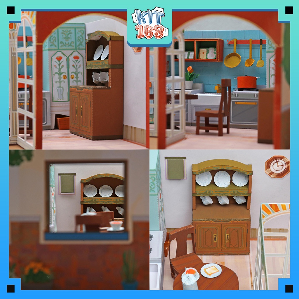 Mô hình giấy kiến trúc Nhà nhỏ xinh xinh