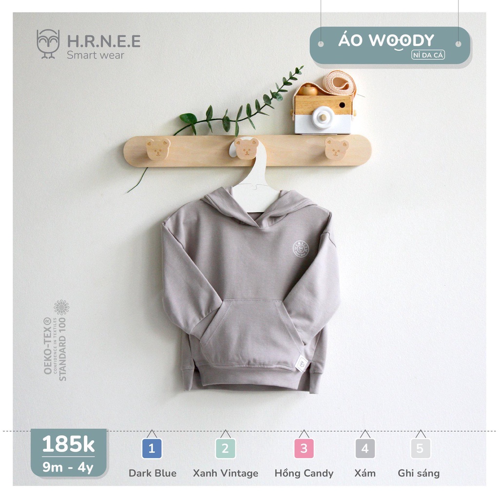 Áo WOODY nỉ da cá cho bé từ 6 tháng đến 4 tuổi