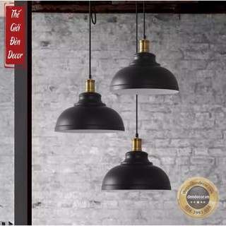 Đèn thả,chao cổ bóp đui đồng độc đáo D300 kèm bóng