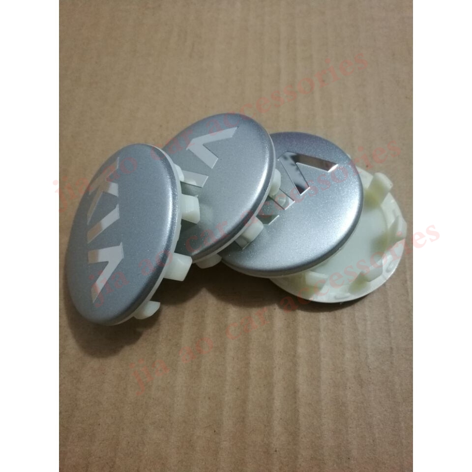 Set 4 Nắp Đậy Trục Bánh Xe Hơi KIA Màu Bạc 58mm Chuyên Dùng