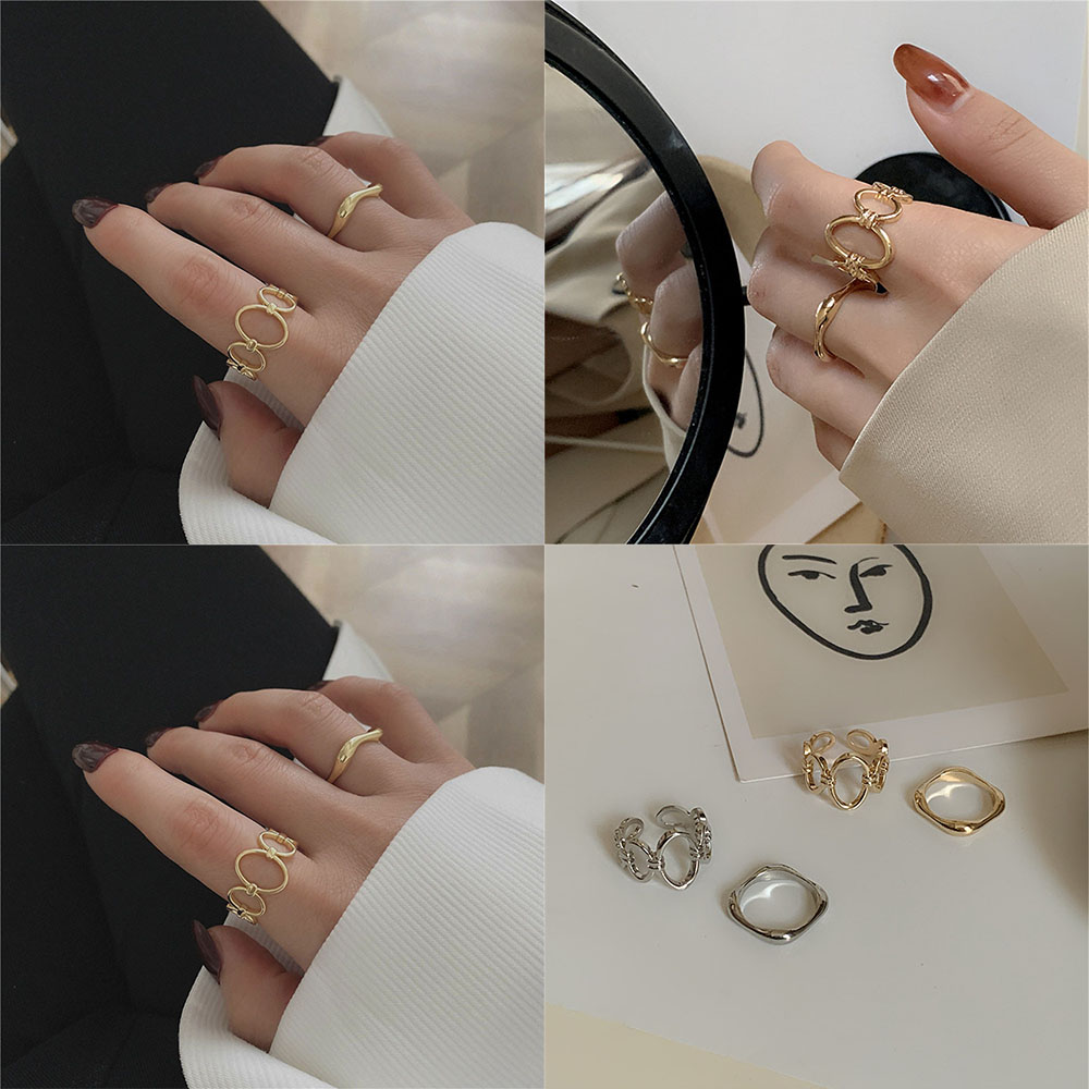 Bộ 2 Nhẫn Tạo Hình Độc Đáo Thời Trang Cho Nữ
