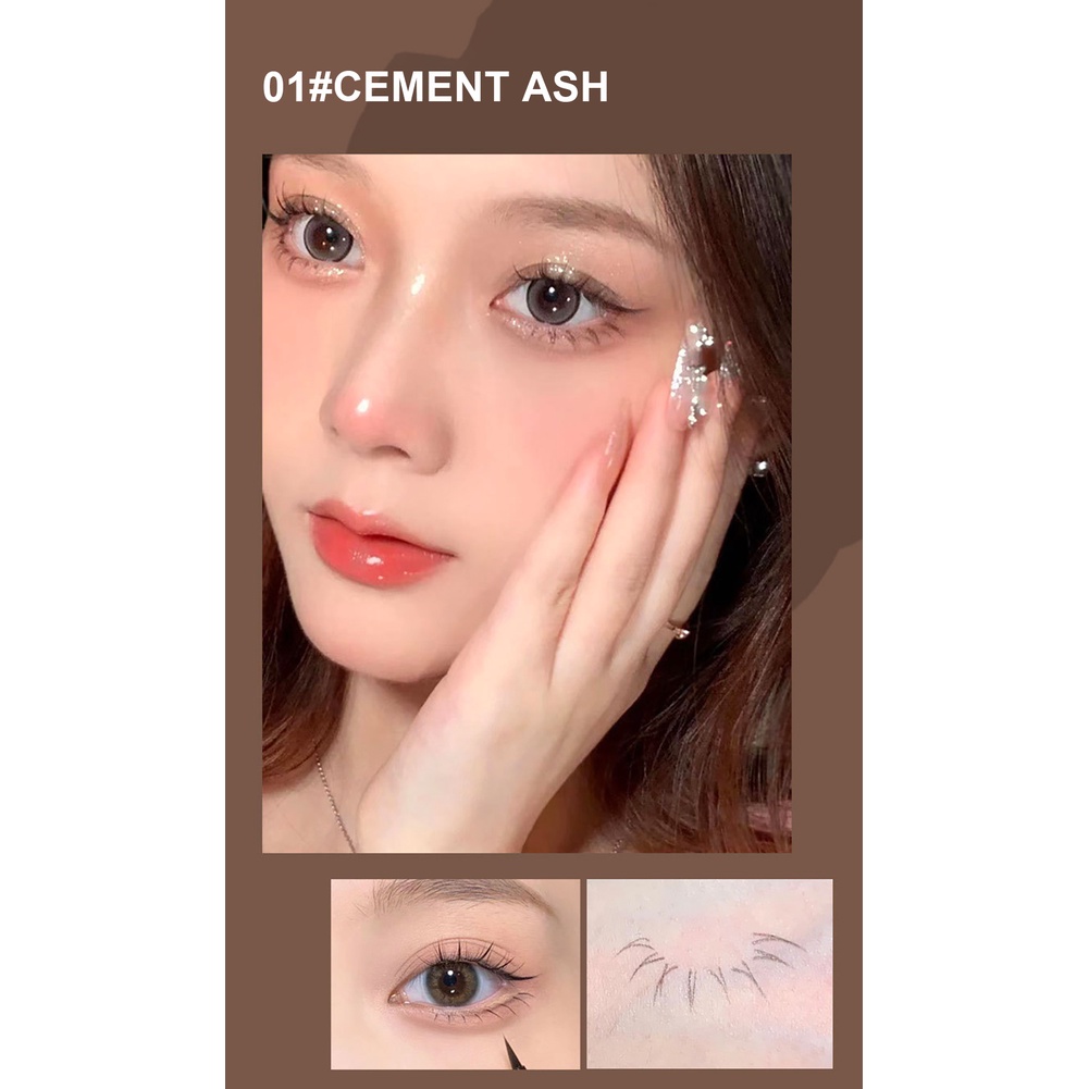 Biya Bút Kẻ Mắt Dạng Lỏng Siêu Mịn Màu Nâu Xám Bút Lông Mi Tằm Nằm Chống Mồ Hôi Chống Thấm Nước Lâu Trôi Trang điểm Làm đẹp Mắt Nữ Không Vết Bẩn Nhanh Khô