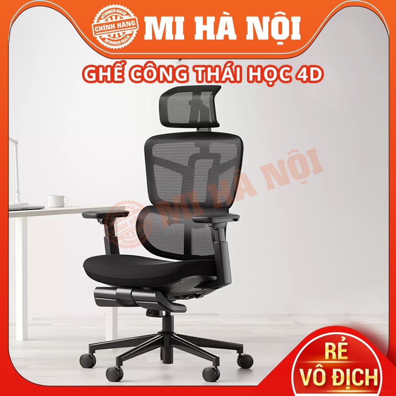 Ghế Xoay Công Thái Học Xiaomi Youpin HBADA 4D 5D Lưng Kép Chuẩn Ergonomic 1S / HDNY163 - GHẾ VĂN PHÒNG CÔNG THÁI HỌC