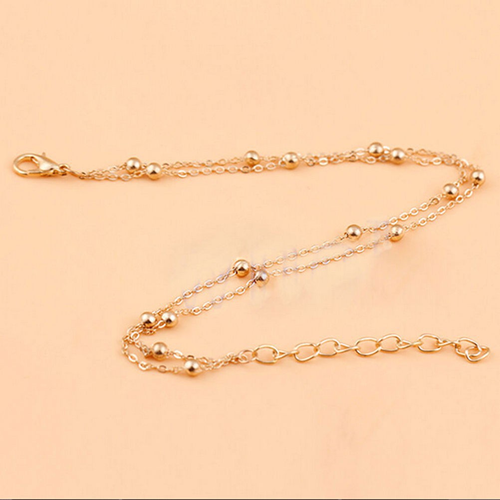 1 Lắc Chân Dây Đôi Màu Vàng