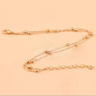1 Lắc Chân Dây Đôi Màu Vàng