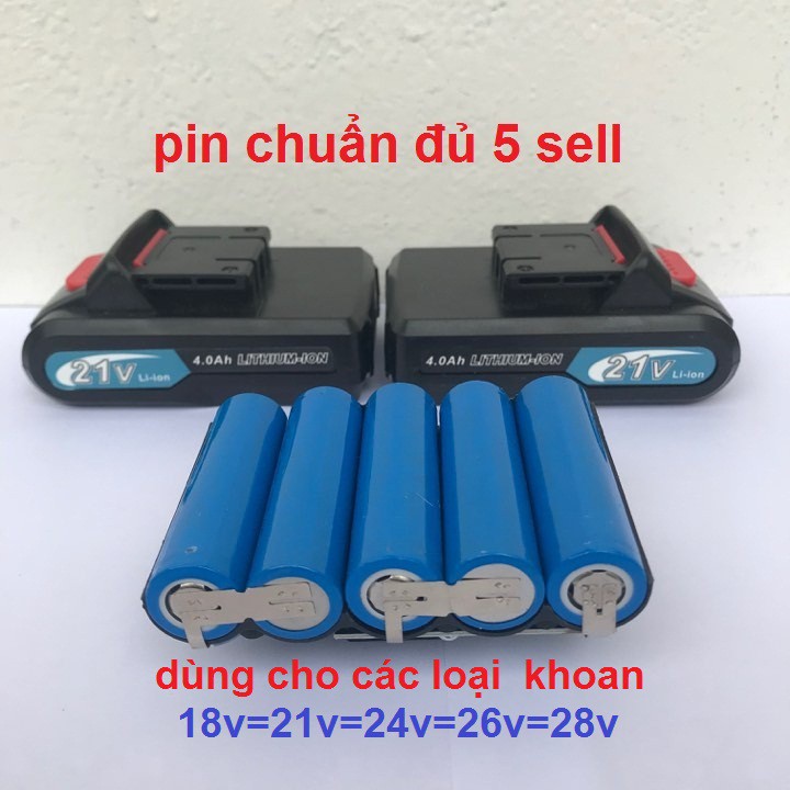 Pin máy khoan sử dụng cho các loại máy khoan pin 21V, 26V, 36V