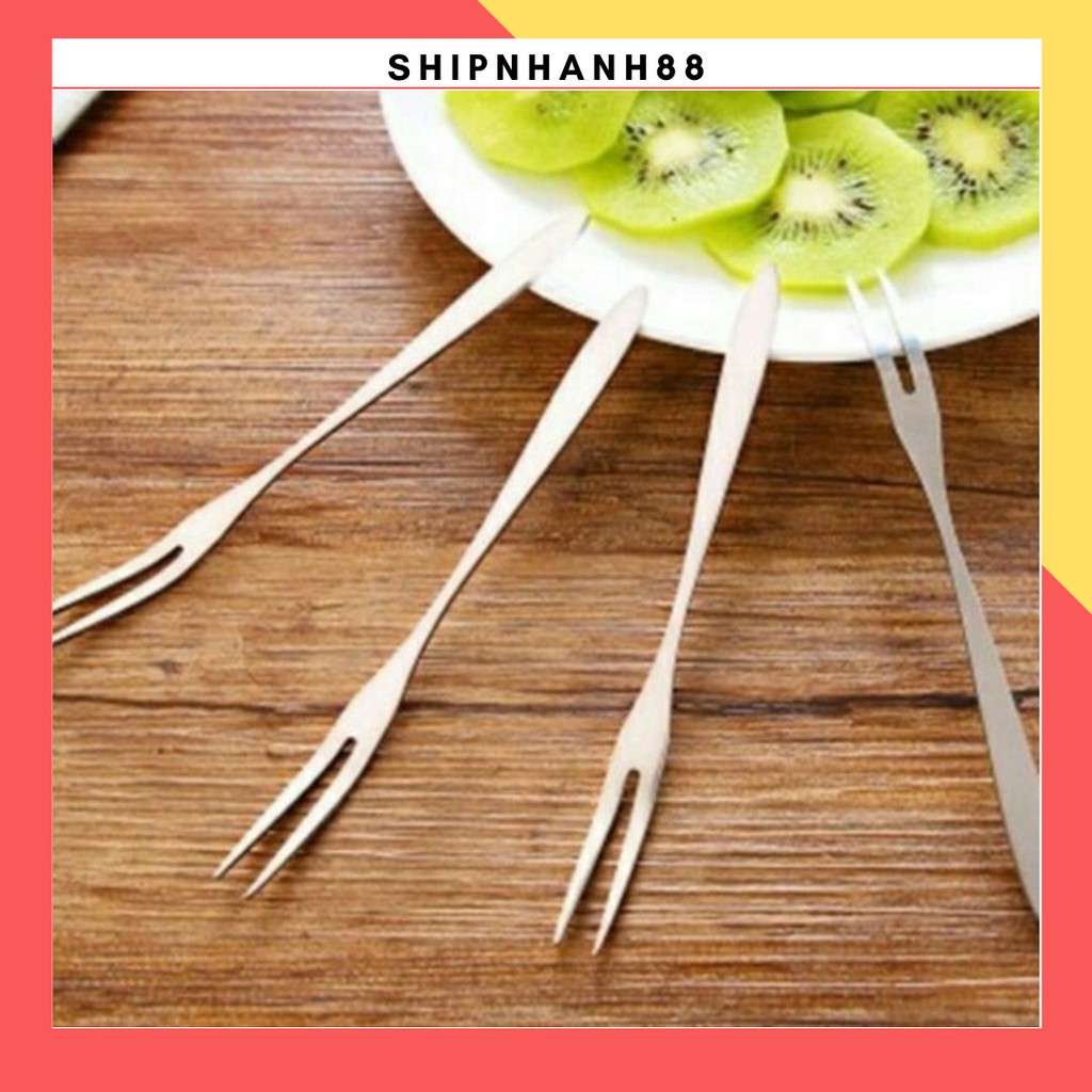 Dĩa inox ăn trái cây cao cấp dài 13 cm siêu bền đẹp 88058 SHIPNHANH88 | BigBuy360 - bigbuy360.vn