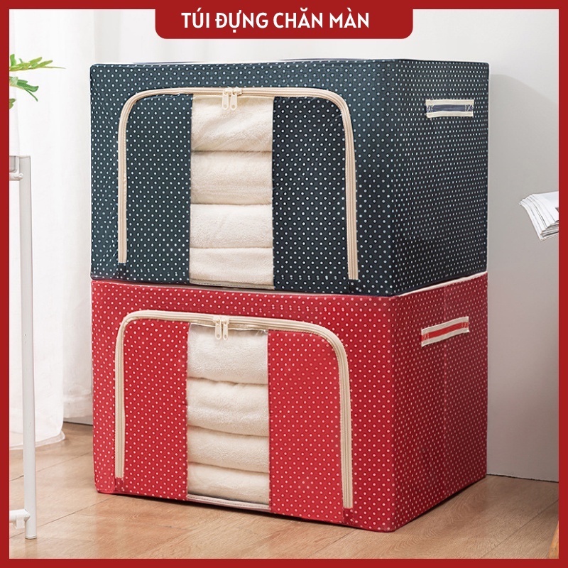 Hộp Vải Đựng Quần Áo Vải Khung thép thùng đựng quần áo đồ lót đồ chơi hộp đa năng Kích Thước Lớn 80 L 88306