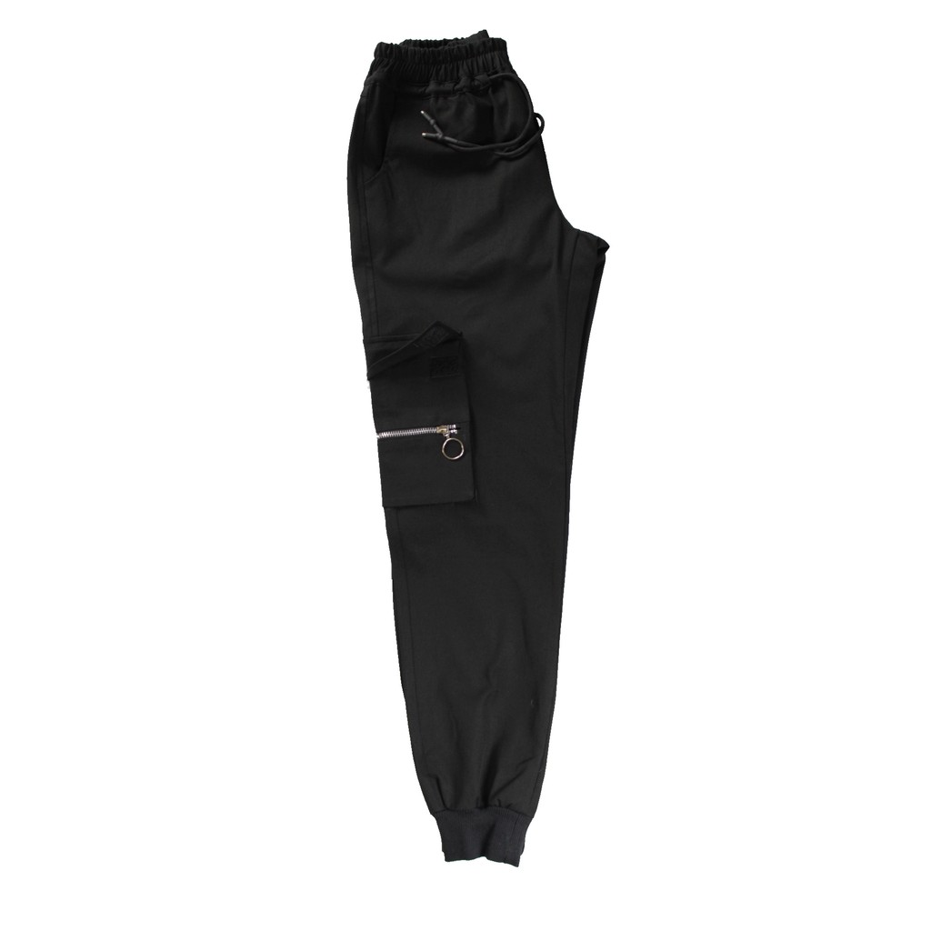 Quần jogger kaki unisex khóa túi phong cách hàn
