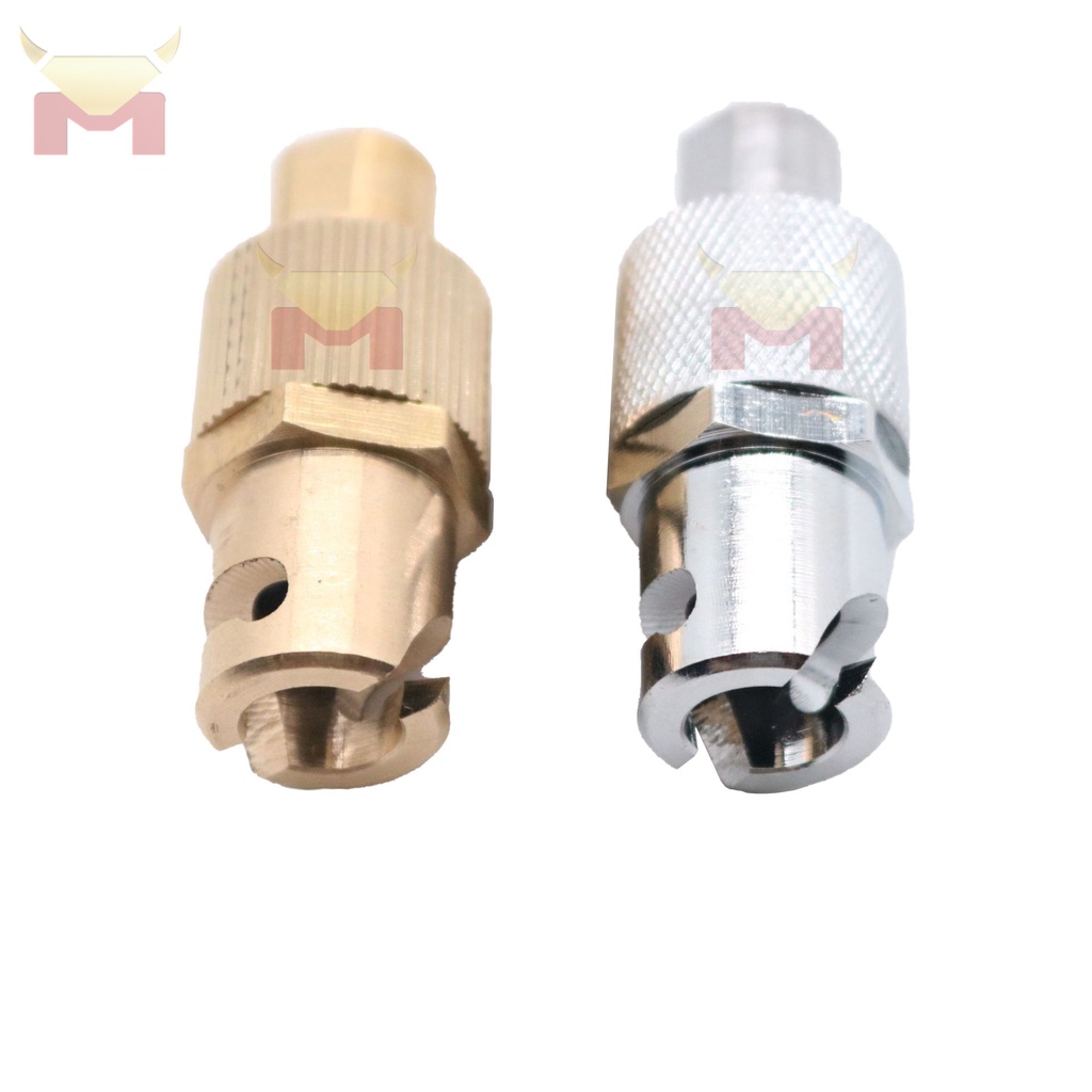 Đầu bơm mỡ gài, đầu vòi bơm mỡ dạng cài, chất liệu đồng thau / thép mạ crom