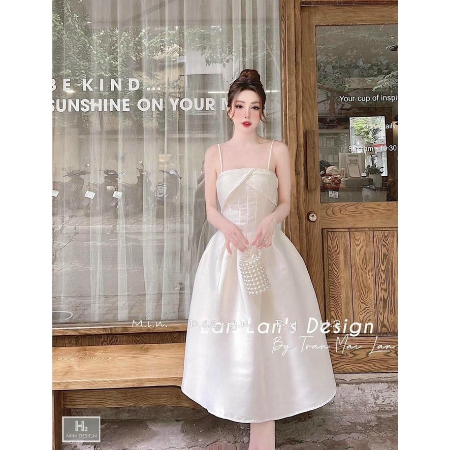 Đầm váy dạ hội dáng xòe phối ren xinh xắn, quý phái