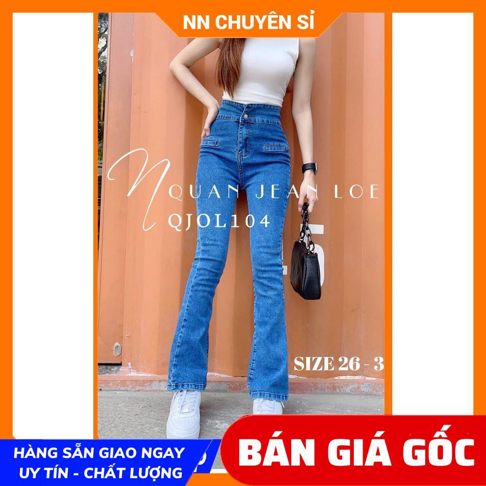 QUẦN JEAN DÀI ỐNG LOE CỰC XINH - QUẦN JEAN LOE - QUẦN BÒ LƯNG CAO ỐNG LOE QJOL104 ⚡100% ẢNH THẬT⚡