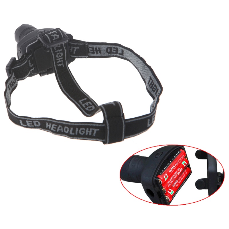 Đèn Pin Đeo Trán Bóng LED Chống Nước Có Thể Zoom In / Out